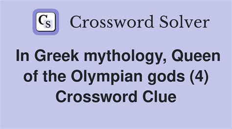 olympian deity crossword answer.